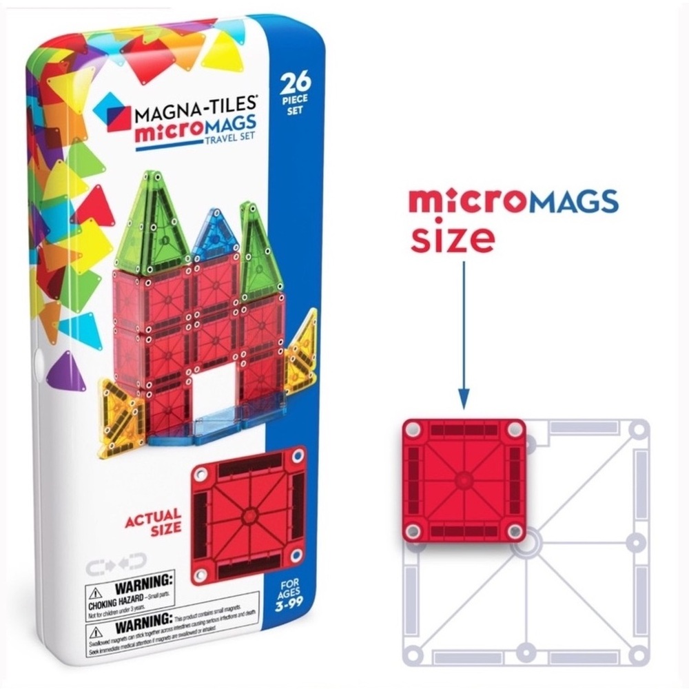 MicroMags Building Set - Red, Blue, Green - Picture 3 of 10